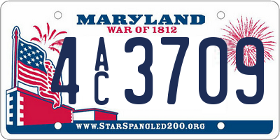 MD license plate 4AC3709