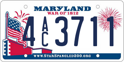 MD license plate 4AC3711
