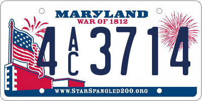 MD license plate 4AC3714