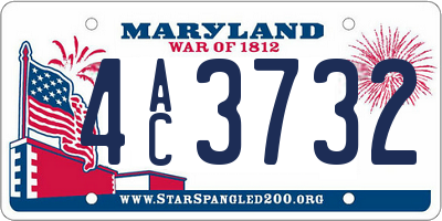 MD license plate 4AC3732