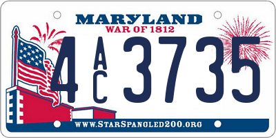 MD license plate 4AC3735