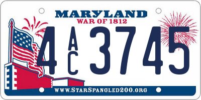 MD license plate 4AC3745
