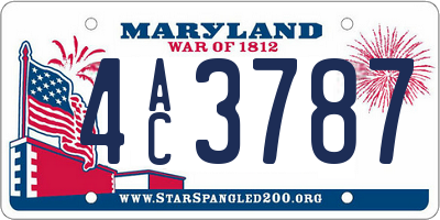 MD license plate 4AC3787