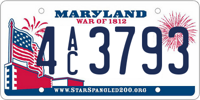 MD license plate 4AC3793