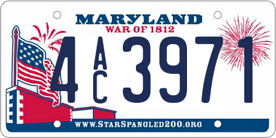 MD license plate 4AC3971