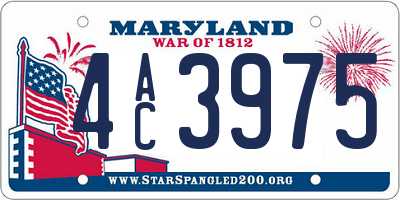 MD license plate 4AC3975