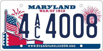 MD license plate 4AC4008