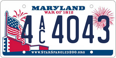 MD license plate 4AC4043