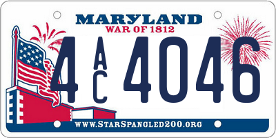 MD license plate 4AC4046