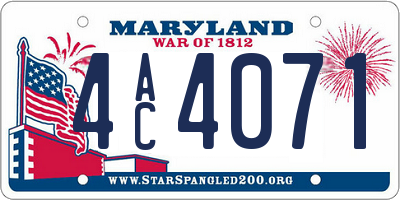 MD license plate 4AC4071
