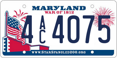 MD license plate 4AC4075