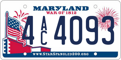 MD license plate 4AC4093