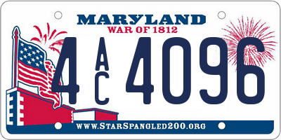 MD license plate 4AC4096