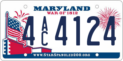 MD license plate 4AC4124