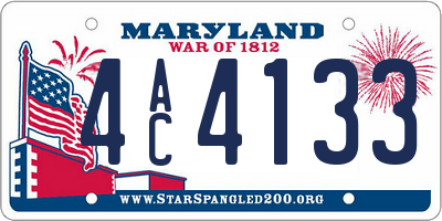 MD license plate 4AC4133