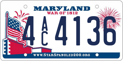 MD license plate 4AC4136