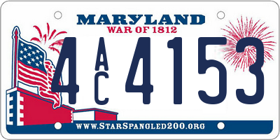 MD license plate 4AC4153