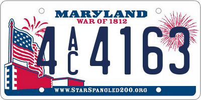 MD license plate 4AC4163