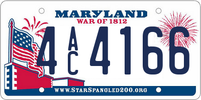 MD license plate 4AC4166