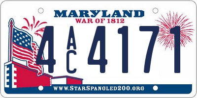 MD license plate 4AC4171
