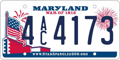 MD license plate 4AC4173