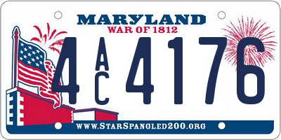 MD license plate 4AC4176