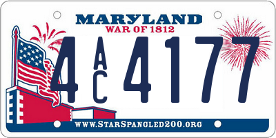 MD license plate 4AC4177