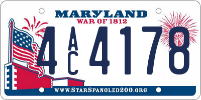 MD license plate 4AC4178