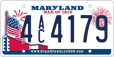 MD license plate 4AC4179