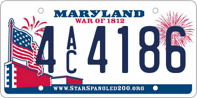 MD license plate 4AC4186
