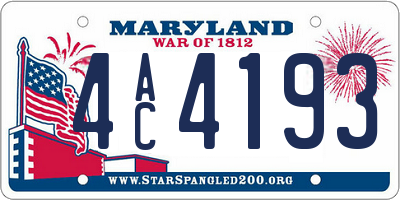 MD license plate 4AC4193