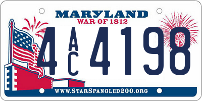 MD license plate 4AC4198