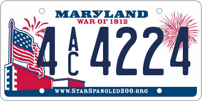 MD license plate 4AC4224