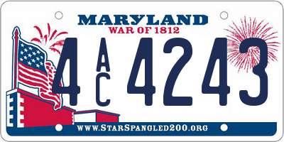 MD license plate 4AC4243