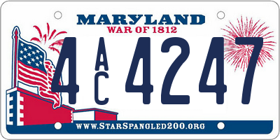 MD license plate 4AC4247