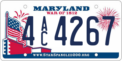 MD license plate 4AC4267