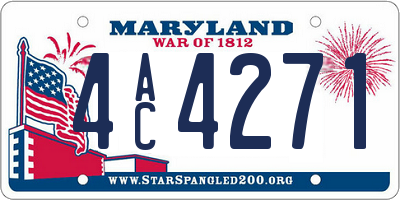 MD license plate 4AC4271