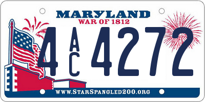 MD license plate 4AC4272