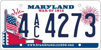 MD license plate 4AC4273
