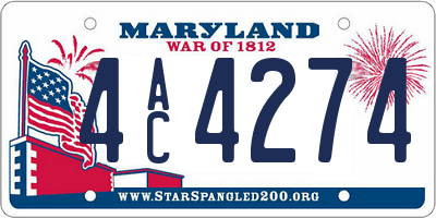 MD license plate 4AC4274