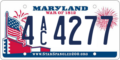 MD license plate 4AC4277