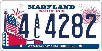 MD license plate 4AC4282