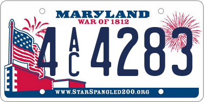 MD license plate 4AC4283