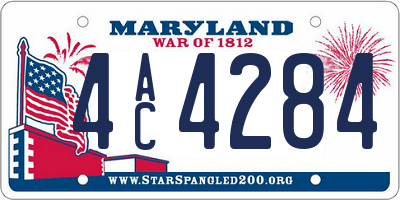 MD license plate 4AC4284
