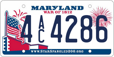 MD license plate 4AC4286