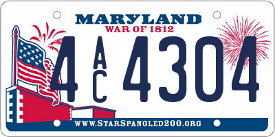 MD license plate 4AC4304