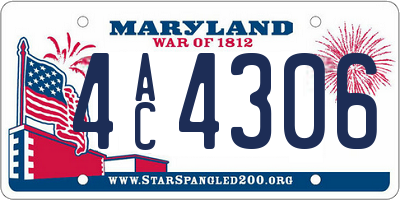 MD license plate 4AC4306