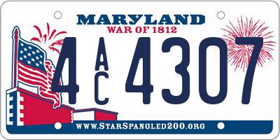 MD license plate 4AC4307
