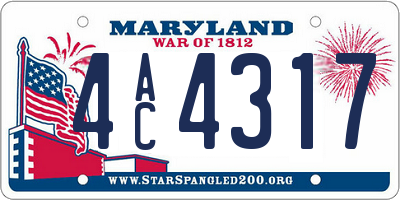 MD license plate 4AC4317