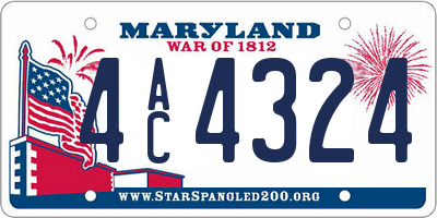MD license plate 4AC4324